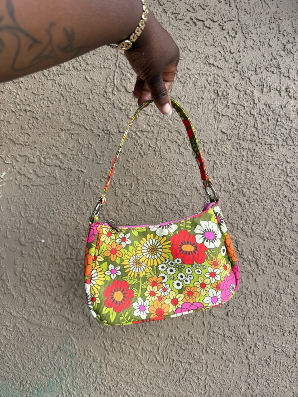 Sugar Thrillz Floral Print Shoulder Bag